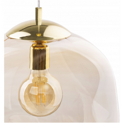 TK Lighting lampa wisząca Sol 1xE27 max 60W złota/bursztynowa (4261)